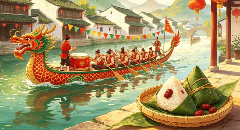 Herzliche Grüße zum traditionellen chinesischen Drachenbootfest